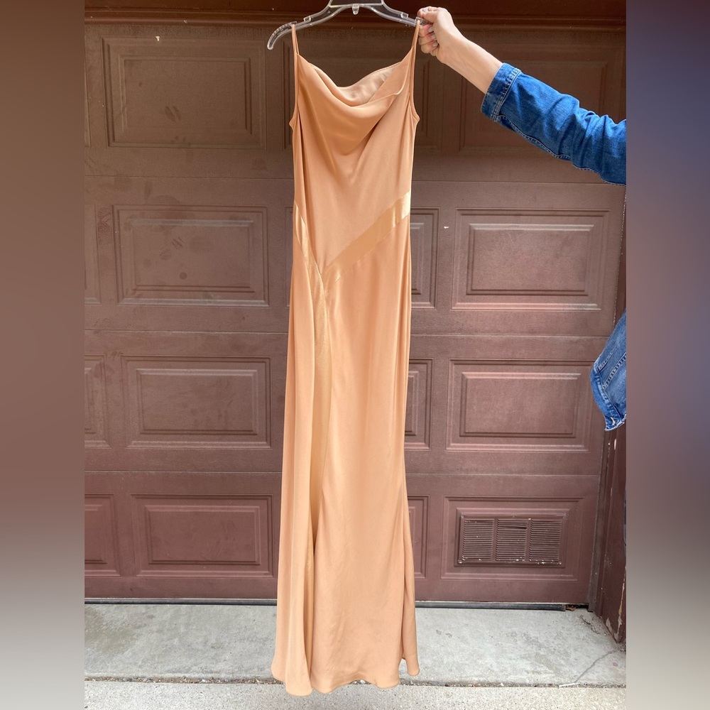 Tan cowl neck maxi dress (unworn)